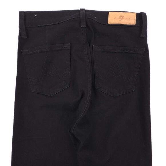 7 FOR ALL MANKIND Luxe Vintage Bootcut Flare Jeans Black Western Boho Clean Girl - Picture 6 of 9